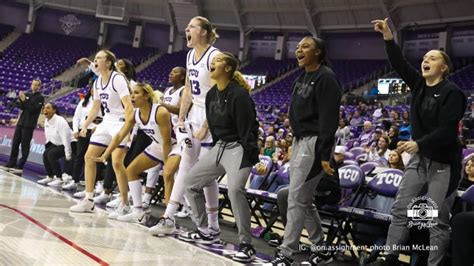 Tcu womens basketball - Feb 27, 2023 · Published Feb 27, 2023. TCU women’s basketball head coach Reagan Pebley announced to the team on Monday that she will step down as head coach at the end of the regular season. Steven Johnson of the Fort Worth Star-Telegram first reported the news. BREAKING: Raegan Pebley is stepping down as TCU women’s basketball coach. 